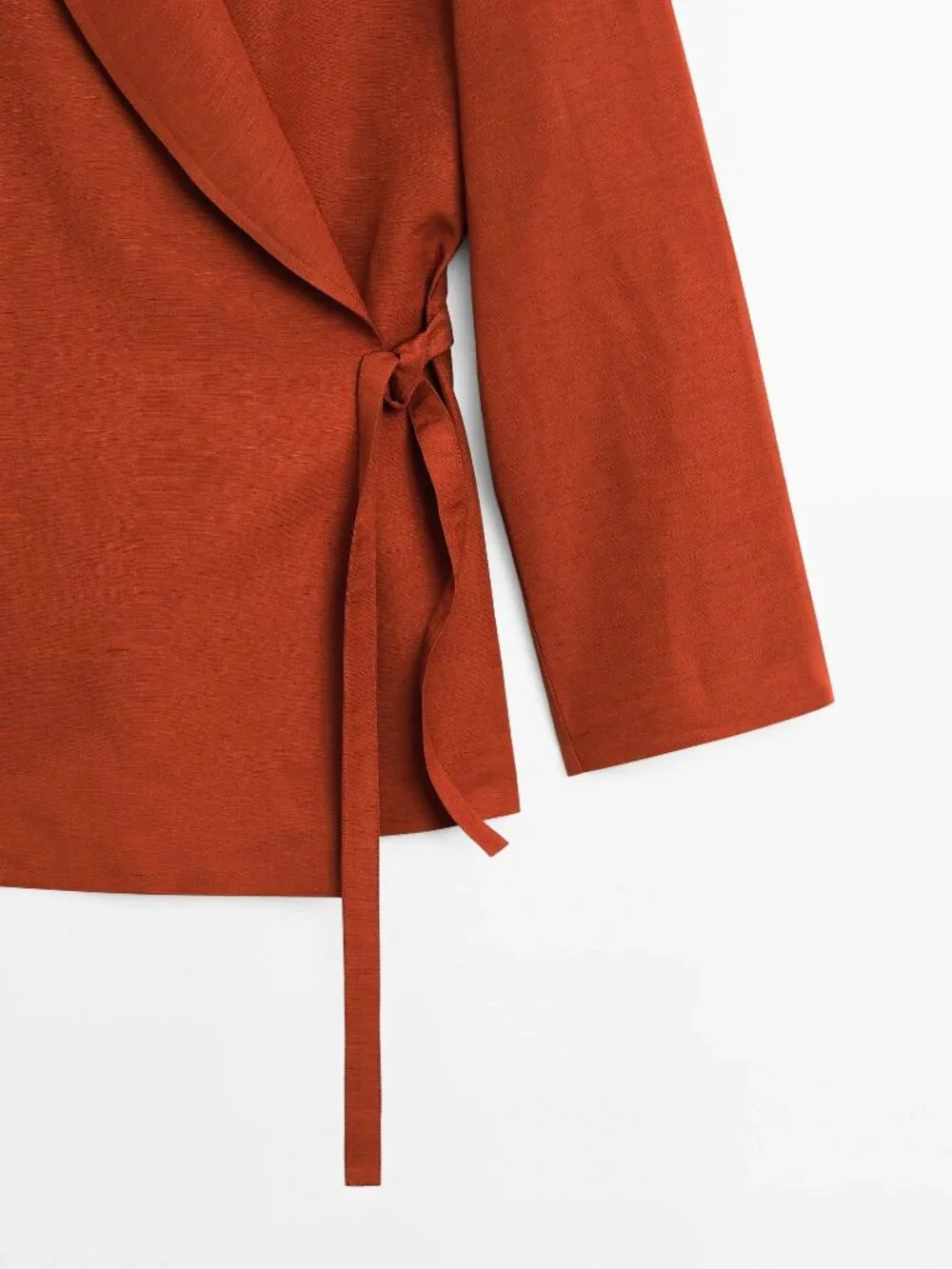 Massimo Dutti · Flowy kimono/jacket with shawl collar linen blend Size XS NWT